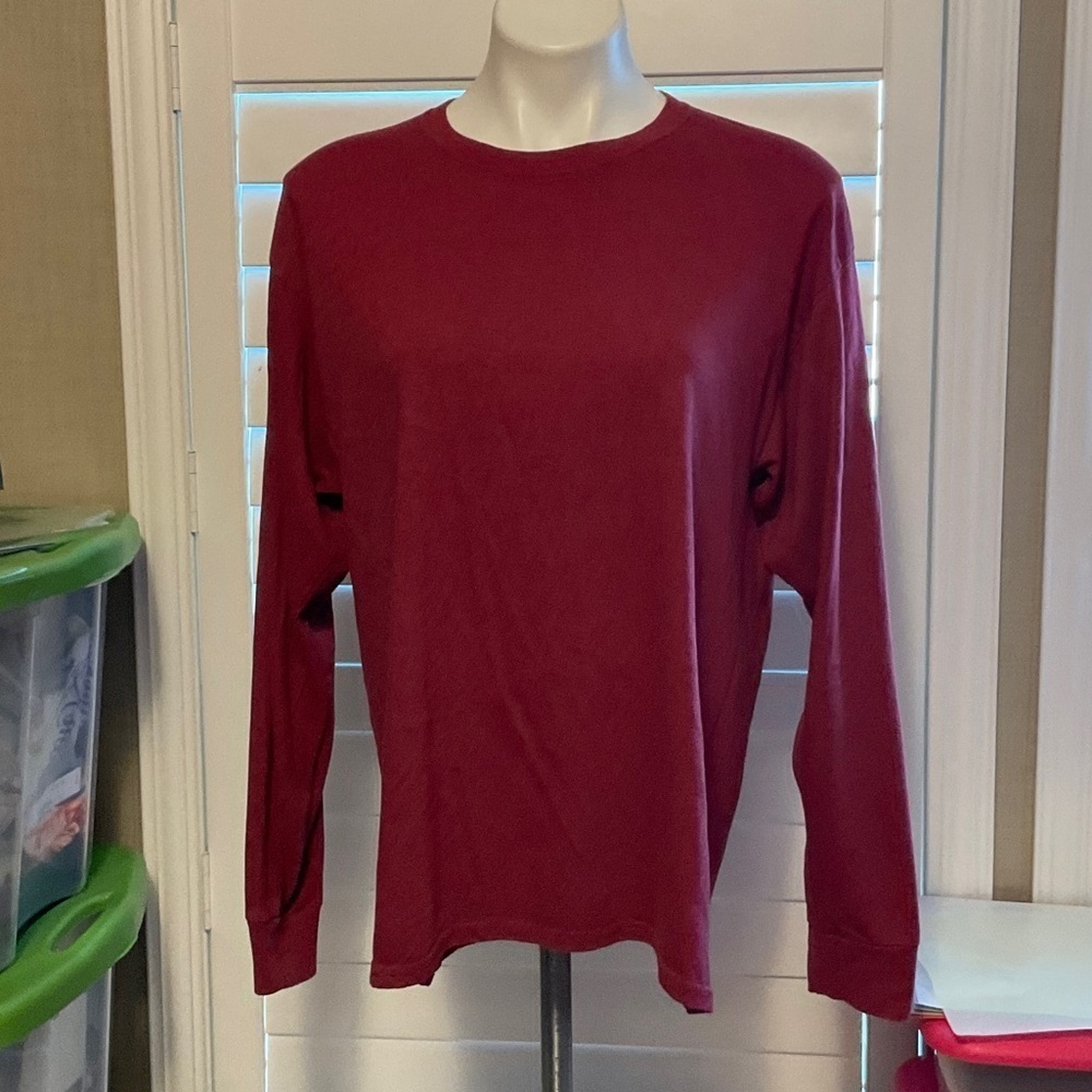 Fruit of the Loom Maroon Long Sleeve Tee